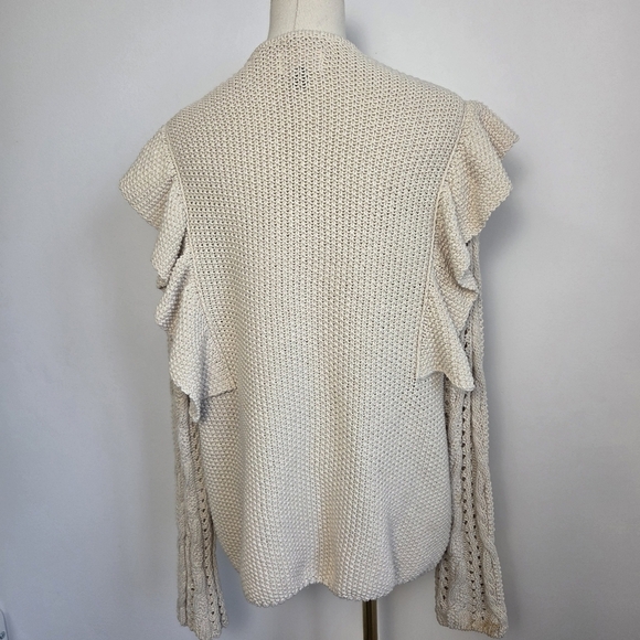 Universal Threads Ruffle Open Front Cotton Blend Cardigan - Picture 8 of 11